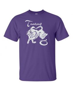 Taurus Horoscope Youth T-Shirt-Purple-Youth Large