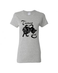Taurus Horoscope Womens T-Shirts-Gray-Womens Large