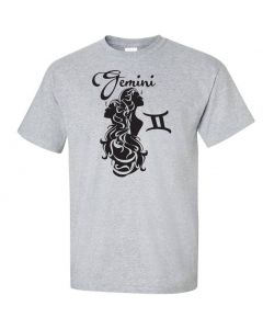 Gemini Horoscope Graphic Clothing - T-Shirt - Gray