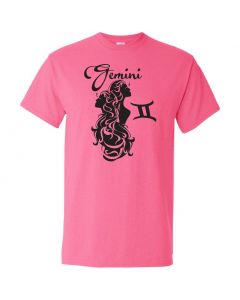 Gemini Horoscope Graphic Clothing - T-Shirt - Pink