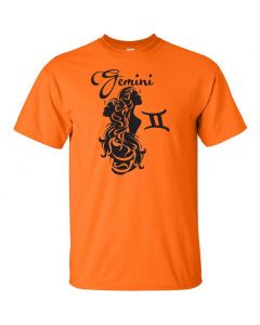 Gemini Horoscope Graphic Clothing - T-Shirt - Orange