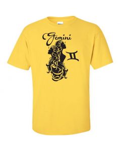 Gemini Horoscope Graphic Clothing - T-Shirt - Yellow