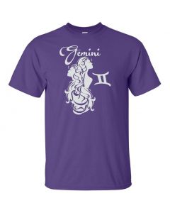 Gemini Horoscope Graphic Clothing - T-Shirt - Purple