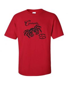 Cancer Horoscope Graphic Clothing - T-Shirt - Red