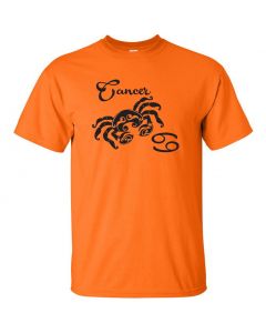 Cancer Horoscope Youth T-Shirt-Orange-Youth Large