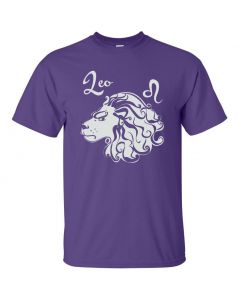 Leo Horoscope Youth T-Shirt-Purple-Youth Large