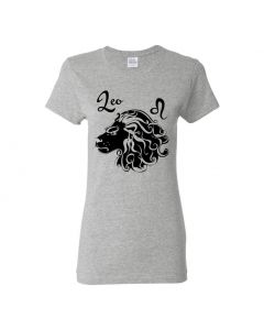 Leo Horoscope Womens T-Shirts-Gray-Womens Large