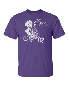 Virgo Horoscope Youth T-Shirt-Purple-Youth Large
