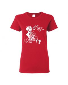Virgo Horoscope Womens T-Shirts-Red-Womens Large
