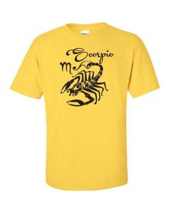 Scorpio Horoscope Graphic Clothing - T-Shirt - Yellow