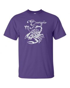 Scorpio Horoscope Youth T-Shirt-Purple-Youth Large