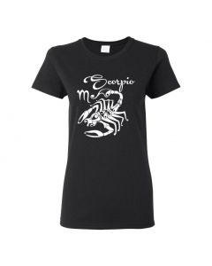 Scorpio Horoscope Womens T-Shirts-Black-Womens Large