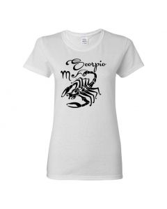 Scorpio Horoscope Womens T-Shirts-White-Womens Large