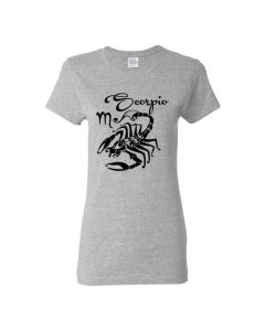 Scorpio Horoscope Womens T-Shirts-Gray-Womens Large