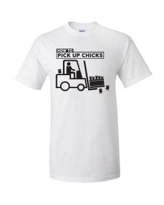 How To Pick Up Chicks Youth T-Shirt-White-Youth Large