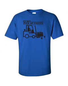 How To Pick Up Chicks Youth T-Shirt-Blue-Youth Large