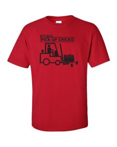 How To Pick Up Chicks Youth T-Shirt-Red-Youth Large