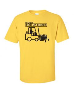 How To Pick Up Chicks Youth T-Shirt-Yellow-Youth Large