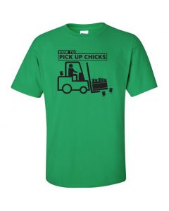 How To Pick Up Chicks Youth T-Shirt-Green-Youth Large