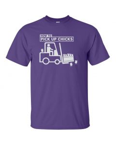How To Pick Up Chicks Youth T-Shirt-Purple-Youth Large