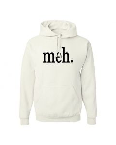 Meh Pullover Hoodies-White-Large
