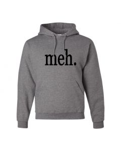 Meh Pullover Hoodies-Gray-Large