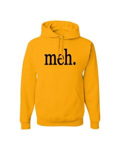Meh Pullover Hoodies-Yellow-Large