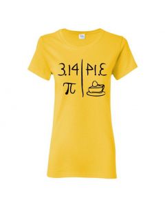 Pi and Pie Womens T-Shirts-Yellow-Womens Large