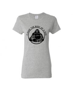I Have The Body Of A God Womens T-Shirts-Gray-Womens Large