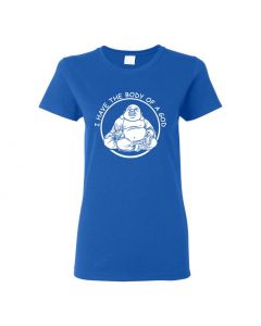 I Have The Body Of A God Womens T-Shirts-Blue-Womens Large
