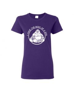 I Have The Body Of A God Womens T-Shirts-Purple-Womens Large