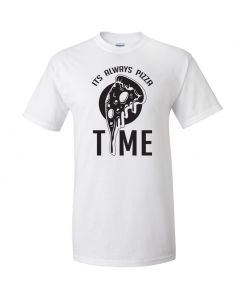 Its Always Pizza Time Youth T-Shirt-White-Youth Large