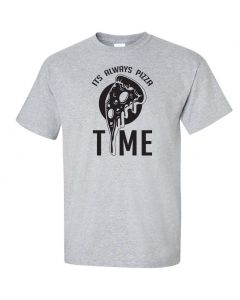 Its Always Pizza Time Youth T-Shirt-Gray-Youth Large