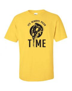 Its Always Pizza Time Youth T-Shirt-Yellow-Youth Large