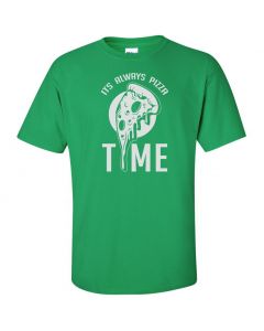 Its Always Pizza Time Youth T-Shirt-Green-Youth Large