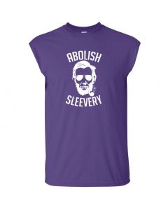 Abolish Sleevery Mens Cut Off T-Shirts-Purple-Large