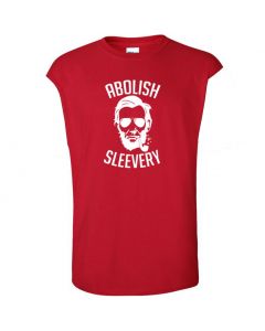 Abolish Sleevery Mens Cut Off T-Shirts-Red-Large