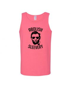 Abolish Sleevery Graphic Clothing - Men's Tank Top - M-Pink - Large