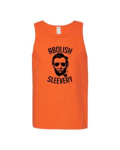 Abolish Sleevery Graphic Clothing - Men's Tank Top - M-Orange - Large