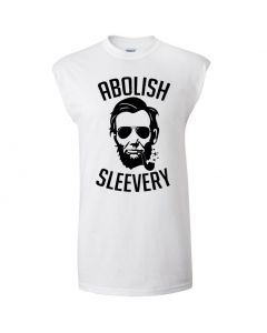 Abolish Sleevery Youth Cut Off T-Shirts-White-Youth Large / 14-16