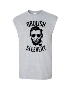 Abolish Sleevery Youth Cut Off T-Shirts-Gray-Youth Large / 14-16