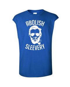 Abolish Sleevery Youth Cut Off T-Shirts-Blue-Youth Large / 14-16