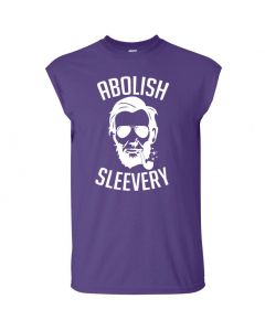 Abolish Sleevery Youth Cut Off T-Shirts-Purple-Youth Large / 14-16
