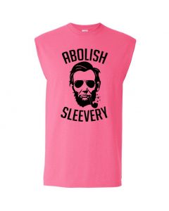 Abolish Sleevery Youth Cut Off T-Shirts-Pink-Youth Large / 14-16