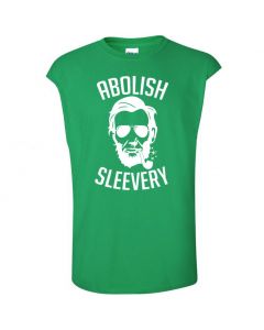 Abolish Sleevery Youth Cut Off T-Shirts-Green-Youth Large / 14-16