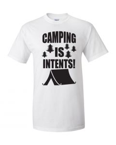 Camping Is In Tents Youth T-Shirts-White-Youth Large