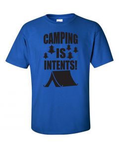 Camping Is In Tents Graphic Clothing-T-Shirt-T-Blue