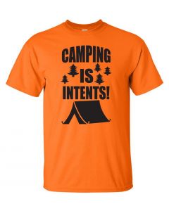 Camping Is In Tents Graphic Clothing-T-Shirt-T-Orange