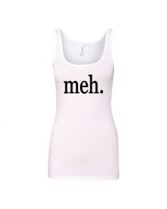 Meh. Womens Tank Tops-White-Womens Large