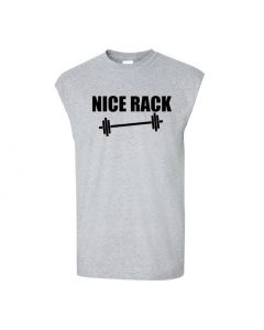 Nice Rack Mens Cut Off T-Shirts-Gray-Large